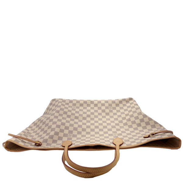 LOUIS VUITTON Neverfull GM Damier Azur Tote Shoulder Bag White