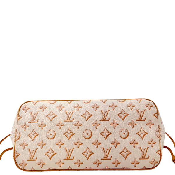 LOUIS VUITTON Neverfull MM Fall for You Monogram Canvas Tote Bag Beige
