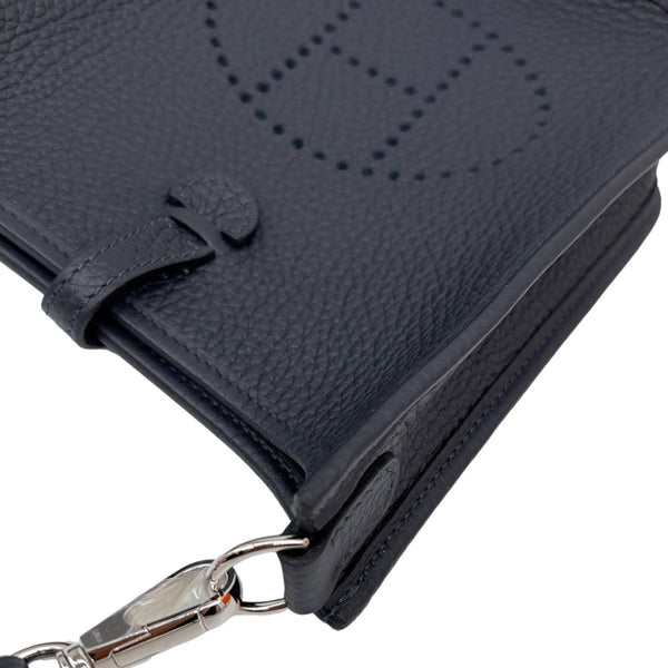 HERMES Evelyne TPM 16 Clemence Leather Crossbody Bag Black