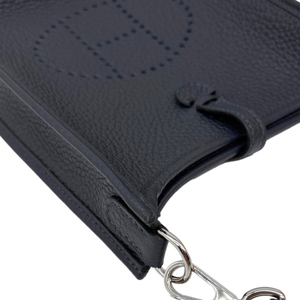 HERMES Evelyne TPM 16 Clemence Leather Crossbody Bag Black
