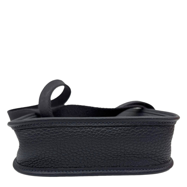 HERMES Evelyne TPM 16 Clemence Leather Crossbody Bag Black