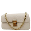 LOUIS VUITTON Metis Monogram Empreinte Leather Wallet On Chain Cream