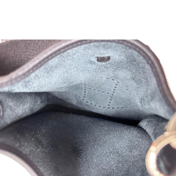 HERMES Evelyne TPM 16 Clemence Leather Crossbody Bag Black