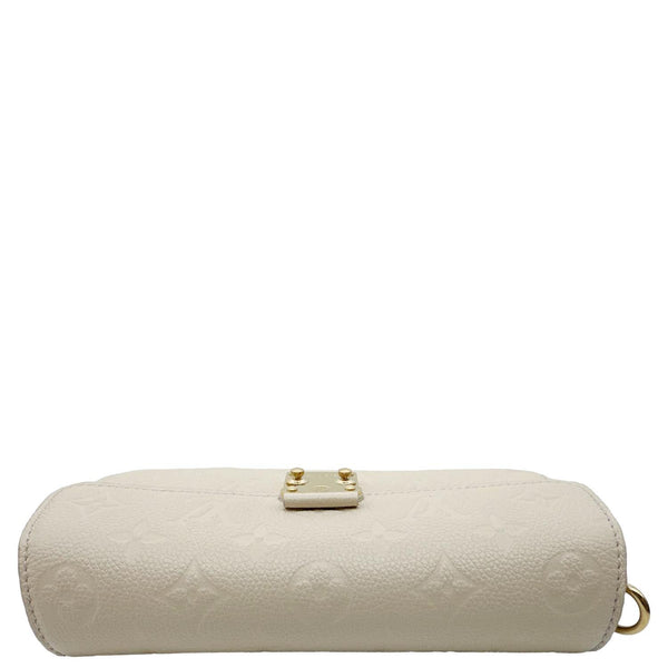 LOUIS VUITTON Metis Monogram Empreinte Leather Wallet On Chain Cream