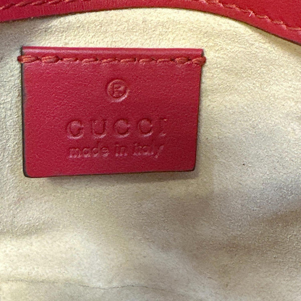 GUCCI GG Marmont Super Mini Matelasse Leather Crossbody Bag Red 476433