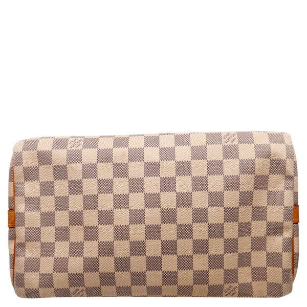 LOUIS VUITTON Speedy 30 Damier Azur Shoulder Bag White