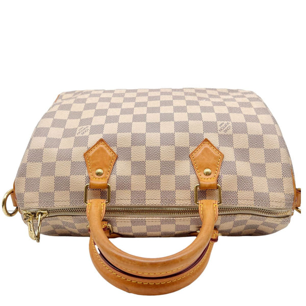 LOUIS VUITTON Speedy 30 Damier Azur Shoulder Bag White