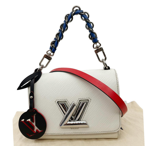 LOUIS VUITTON Twist PM Braided Handle Epi Leather Shoulder Bag White