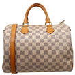 LOUIS VUITTON Speedy 30 Damier Azur Shoulder Bag White