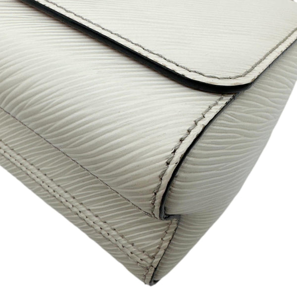 LOUIS VUITTON Twist PM Braided Handle Epi Leather Shoulder Bag White