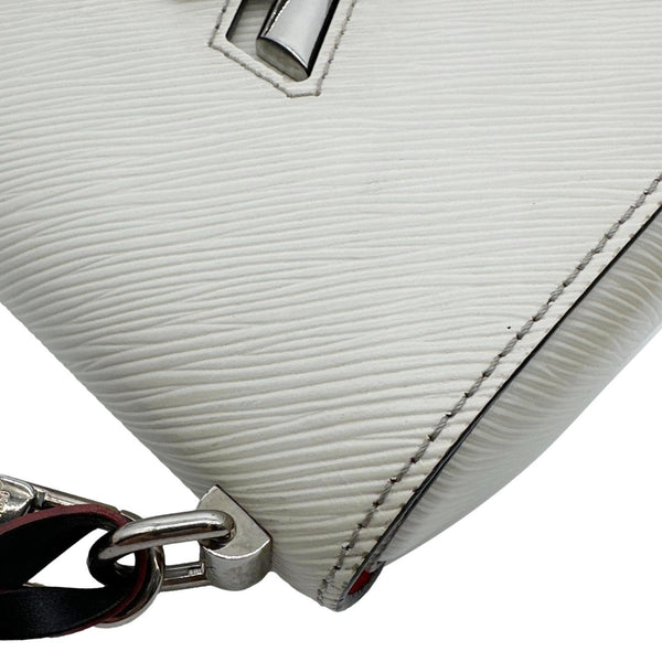 LOUIS VUITTON Twist PM Braided Handle Epi Leather Shoulder Bag White