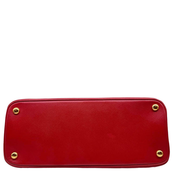 PRADA Promenade Medium Saffiano Lux Leather Shoulder Bag Red