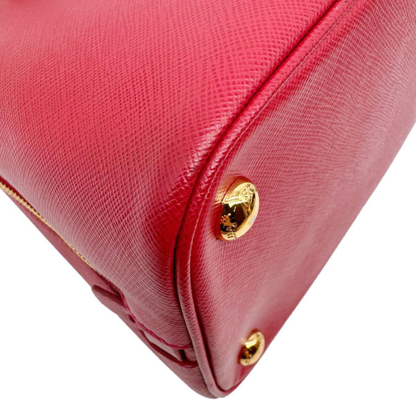 PRADA Promenade Medium Saffiano Lux Leather Shoulder Bag Red