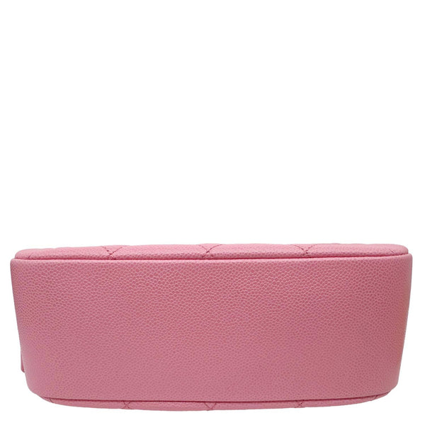 CHANEL Interlocking CC Quilted Caviar Leather Vanity Shoulder Bag Pink