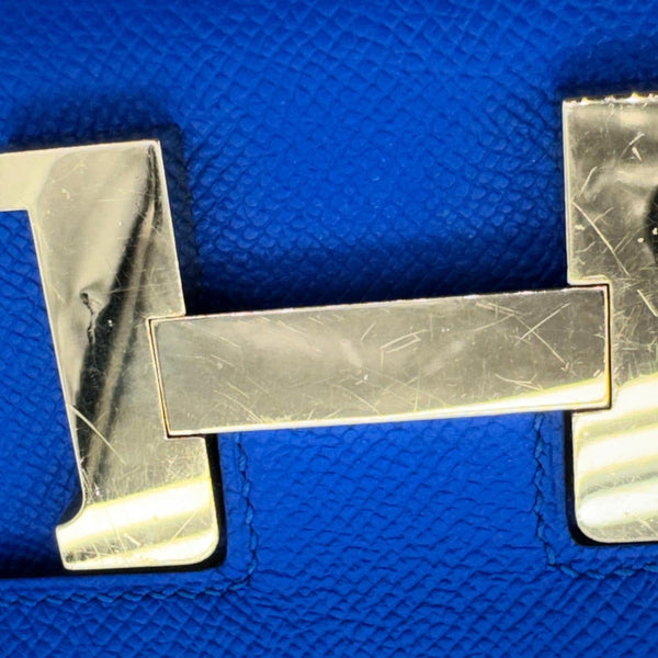 HERMES Constance 18 Bleu Leather Crossbody Bag Blue