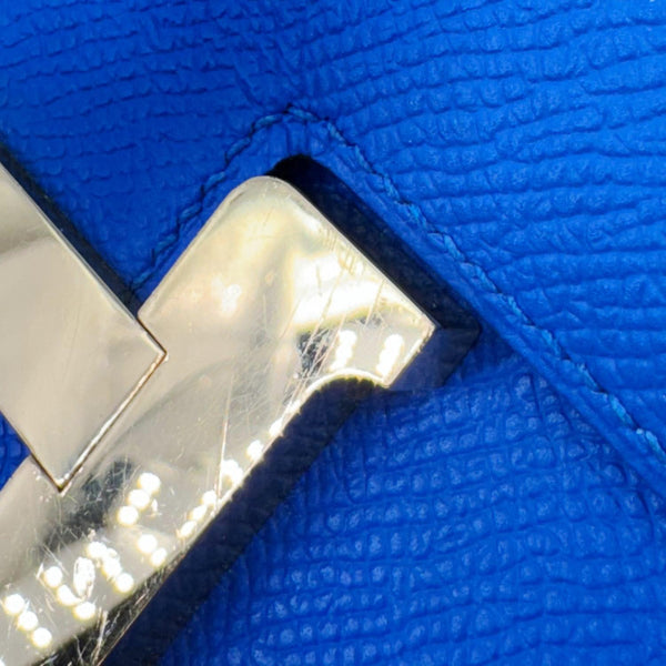 HERMES Constance 18 Bleu Leather Crossbody Bag Blue