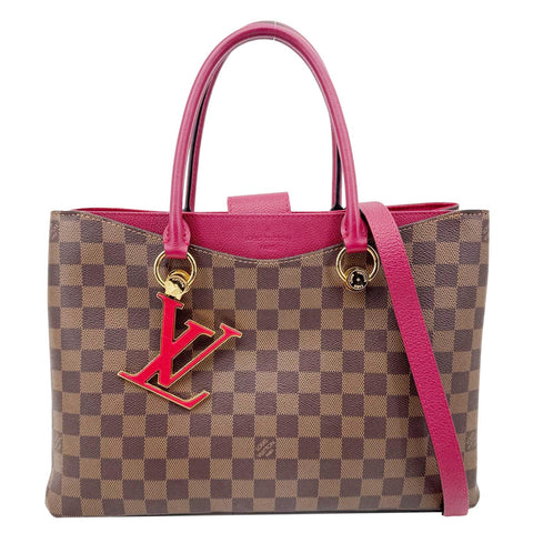 LOUIS VUITTON LV Riverside Damier Ebene Tote Bag Brown