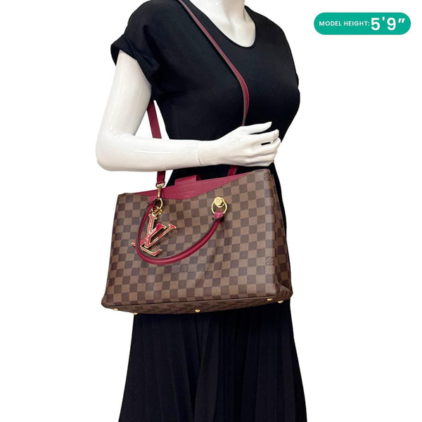 LOUIS VUITTON LV Riverside Damier Ebene Tote Bag Brown