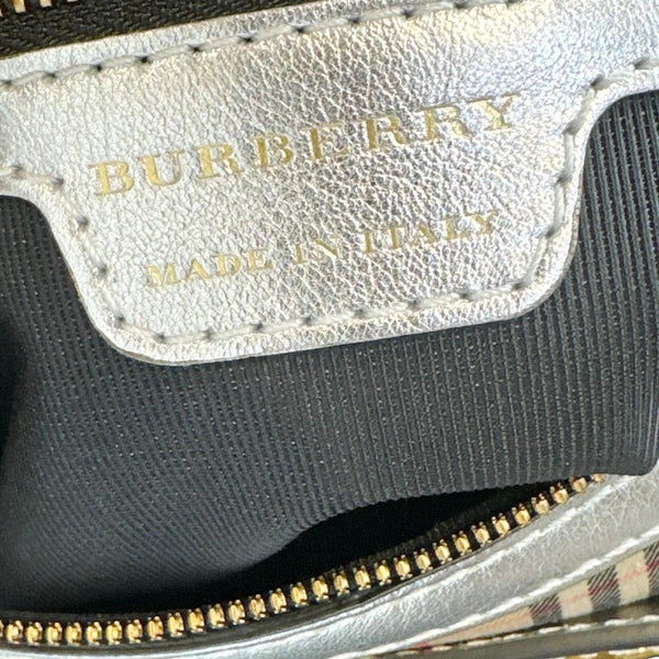 BURBERRY 1983 Knight Link Small Check Canvas Bowling Bag Beige