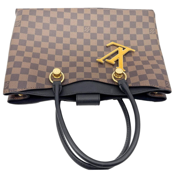 LOUIS VUITTON LV Riverside Damier Ebene Satchel Bag Brown