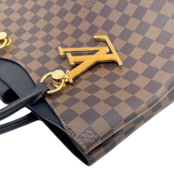 LOUIS VUITTON LV Riverside Damier Ebene Satchel Bag Brown