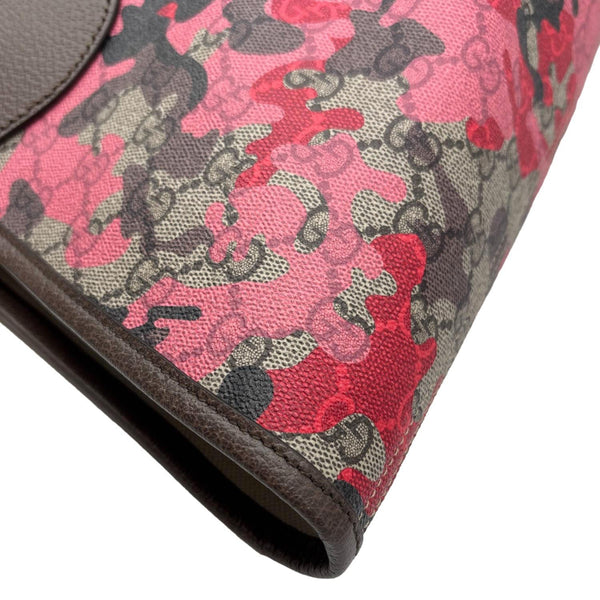 GUCCI Camouflage Large GG Supreme Canvas Tote Bag Pink 856877