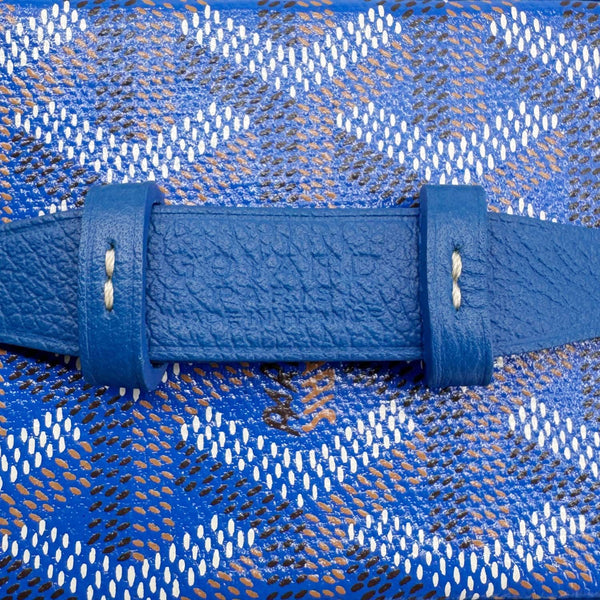 GOYARD Muse Vanity Case Nano Monogram Chevron Canvas Crossbody Bag Blue