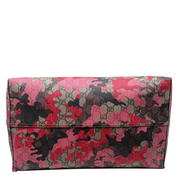 GUCCI Camouflage Large GG Supreme Canvas Tote Bag Pink 856877