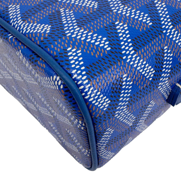 GOYARD Muse Vanity Case Nano Monogram Chevron Canvas Crossbody Bag Blue
