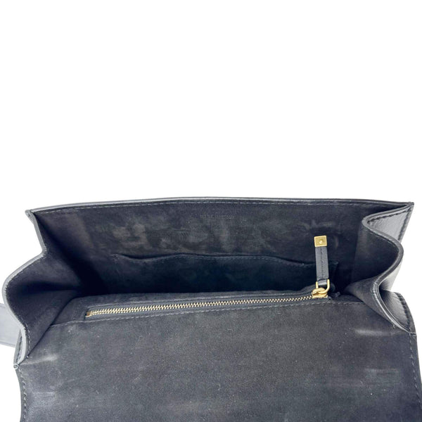 CHRISTIAN DIOR Dior Addict Leather Top Handle Crossbody Bag Black