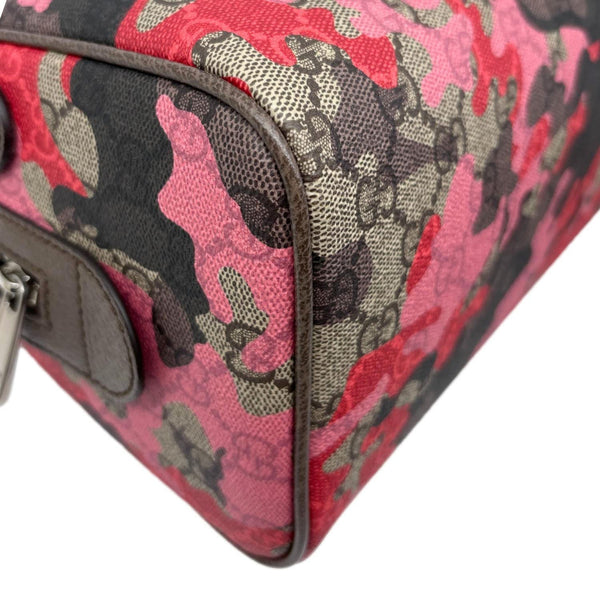 GUCCI Camouflage GG Supreme Canvas Duffle Bag Brown 854860