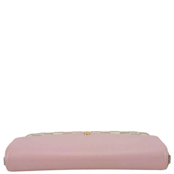 LOUIS VUITTON Felicie Pochette Damier Azur Calfskin Crossbody Bag Eau De Rose