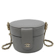 CHANEL CC Allure Quilted Leather Vanity Clutch With Chain Grey