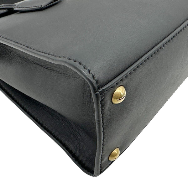 CHRISTIAN DIOR Dior Addict Leather Top Handle Crossbody Bag Black