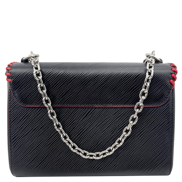 LOUIS VUITTON Twist MM Epi Leather Blooming Flowers Chain Crossbody Bag Black