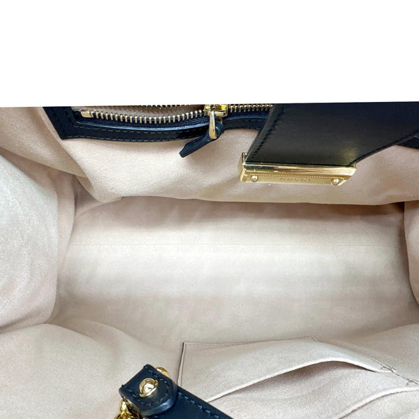 GUCCI Padlock Medium GG Supreme Monogram Bees Canvas Shoulder Bag Beige 479197