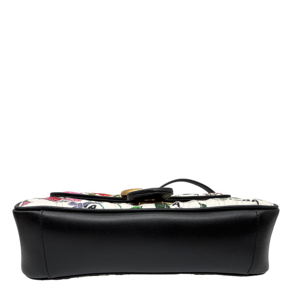 GUCCI X BALENCIAGA GG Marmont The Hacker Project Flora Canvas Shoulder Bag White 443497