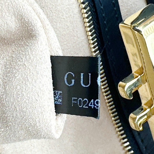 GUCCI Padlock Medium GG Supreme Monogram Bees Canvas Shoulder Bag Beige 479197