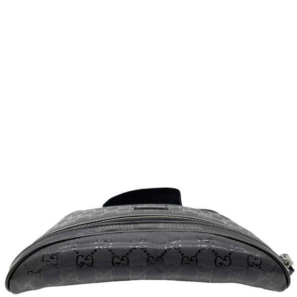 GUCCI GG Imprime Monogram Coated Canvas Waist Bum Bag Black 233269