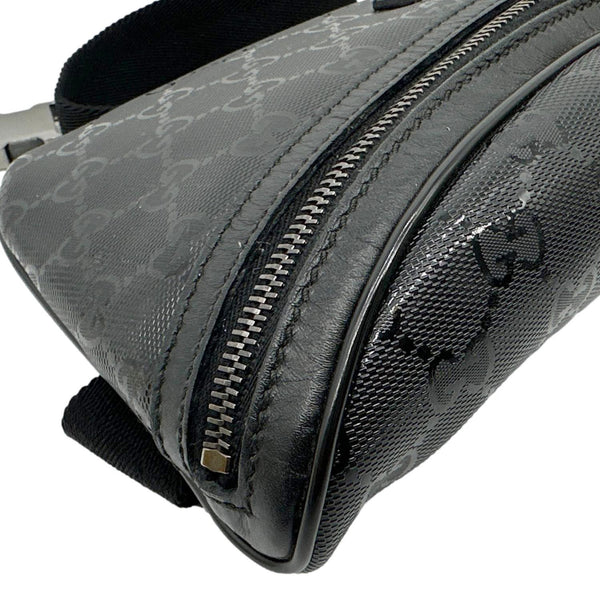 GUCCI GG Imprime Monogram Coated Canvas Waist Bum Bag Black 233269