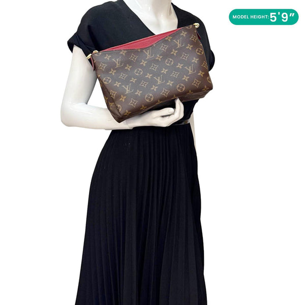 LOUIS VUITTON Pallas Beauty Case Monogram Canvas Pouch Cherry Red