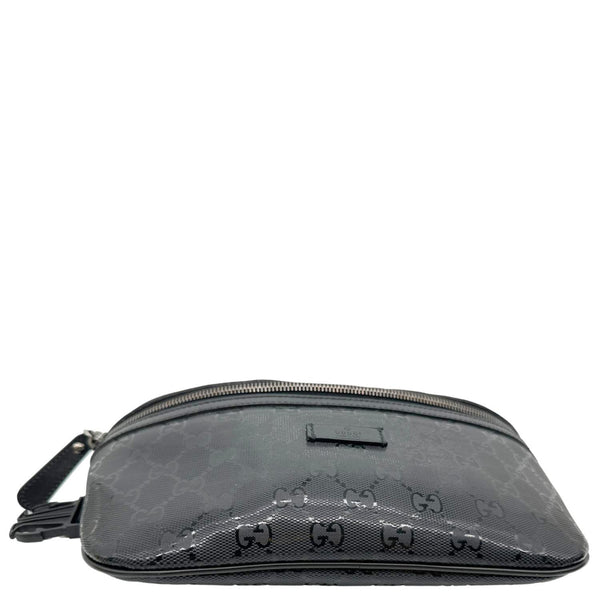 GUCCI GG Imprime Monogram Coated Canvas Waist Bum Bag Black 233269