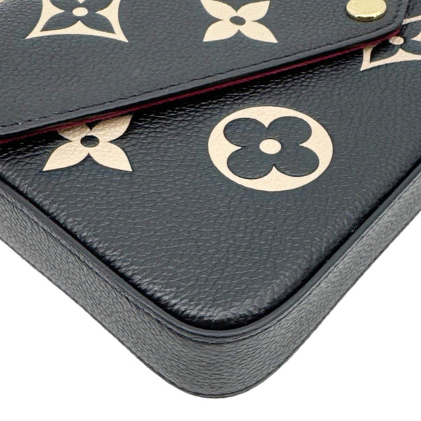LOUIS VUITTON Felicie Pochette Monogram Empreinte Crossbody Bag Black