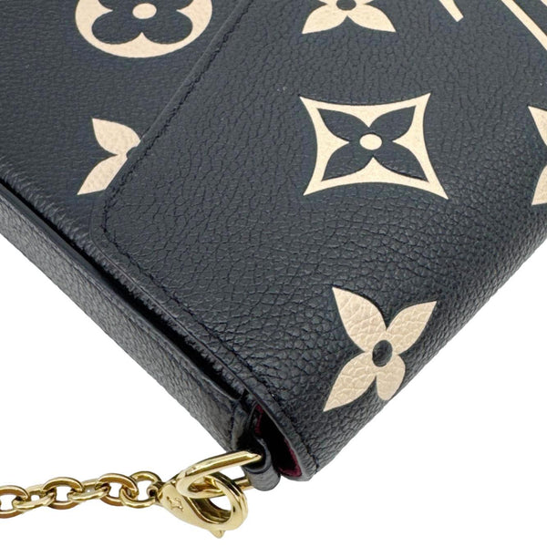 LOUIS VUITTON Felicie Pochette Monogram Empreinte Crossbody Bag Black