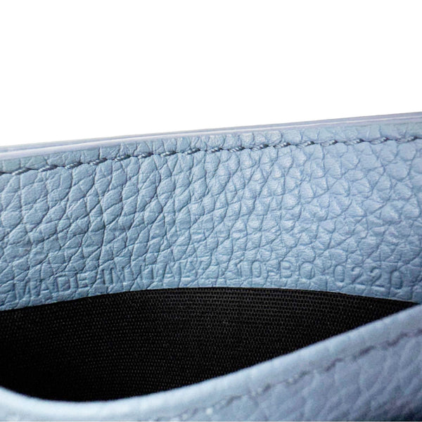 CHRISTIAN DIOR Leather Card Holder Blue
