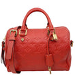 LOUIS VUITTON Speedy 25 Bandouliere Monogram Empreinte Leather Crossbody Bag Red