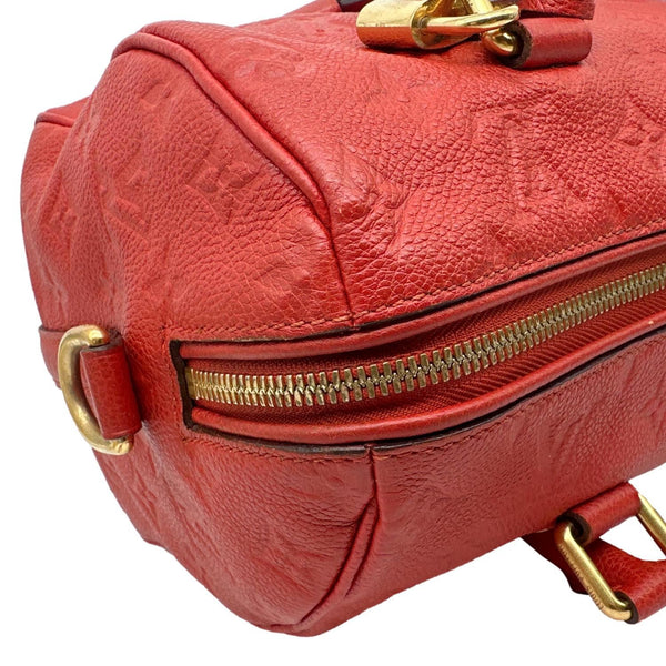 LOUIS VUITTON Speedy 25 Bandouliere Monogram Empreinte Leather Crossbody Bag Red