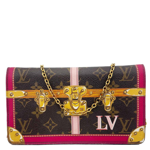 LOUIS VUITTON Summer Trunks Pochette Weekend Monogram Canvas Shoulder Bag Brown