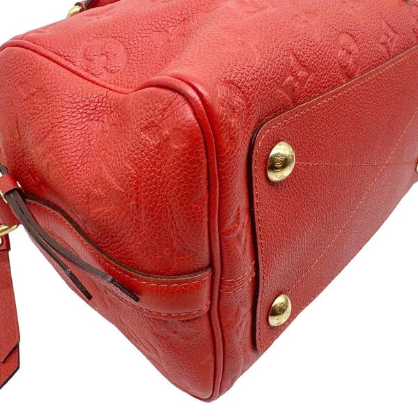 LOUIS VUITTON Speedy 25 Bandouliere Monogram Empreinte Leather Crossbody Bag Red