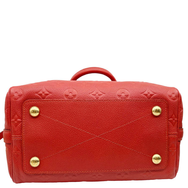 LOUIS VUITTON Speedy 25 Bandouliere Monogram Empreinte Leather Crossbody Bag Red